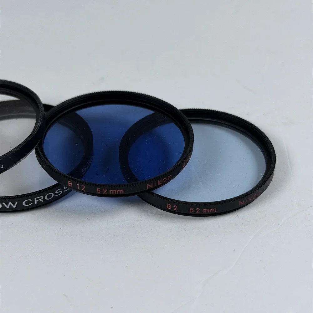 Lot‎ of 4 Vintage Camera Lens Filters Kenko Nikon 52mm 55mm Japan Optics
